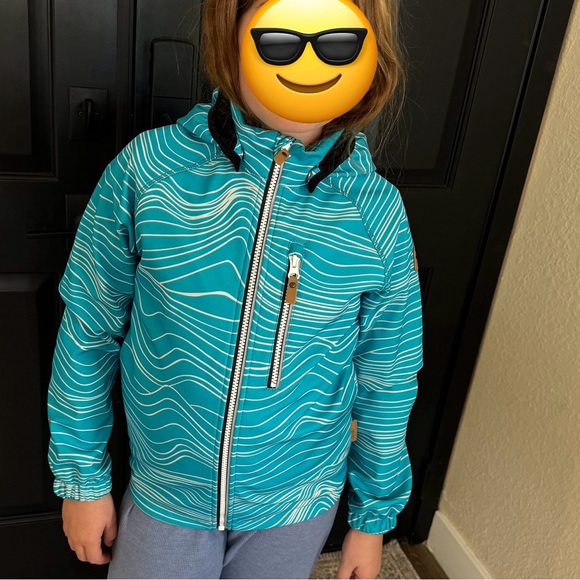 REIMA VANTTI SOFT SHELL FLEECE LINED JACKET KIDS SZ 9Y EU 134 RAIN SNOW - Picture 9 of 10
